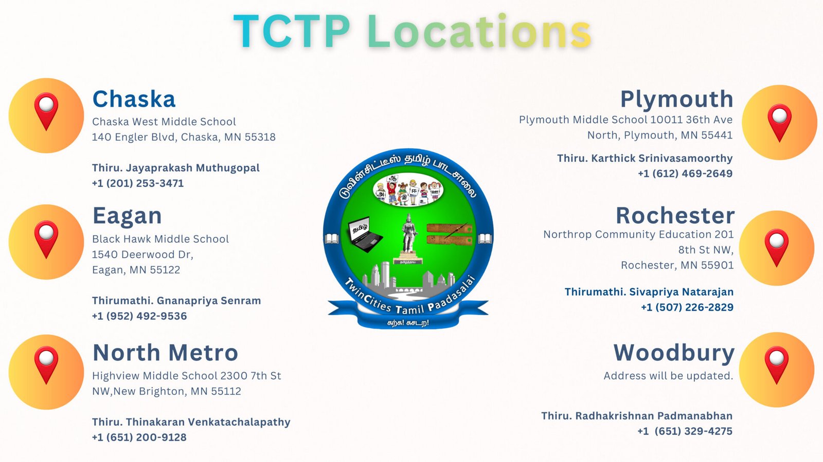 TCTP School Registration 4 TCTP school locations